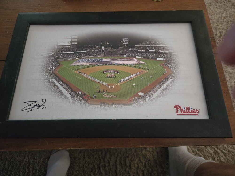 Carlos Ruiz Autographed Photo Of CBP