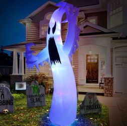 Sizonjoy Giant 12ft Inflatable Halloween Ghost, Outdoor Halloween Decorations, Built-in LED Lights for Outdoors, Indoors, Patio, and Garden