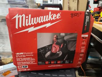 Milwaukee
M12 12-Volt Lithium-Ion Cordless Drain Cleaning Airsnake Air Gun Kit with (1) 2.0Ah Battery, Toilet Attachments