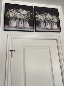 Farmhouse Floral Canvas Wall Art Set of 2