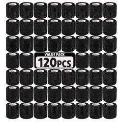 120 Pack Self Adhesive Bandage Wrap Black