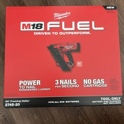 NEW Milwaukee M18 FUEL 30 Framing Nailer (Tool-Only)