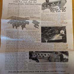 TJ, LJ, ZJ front axle truss