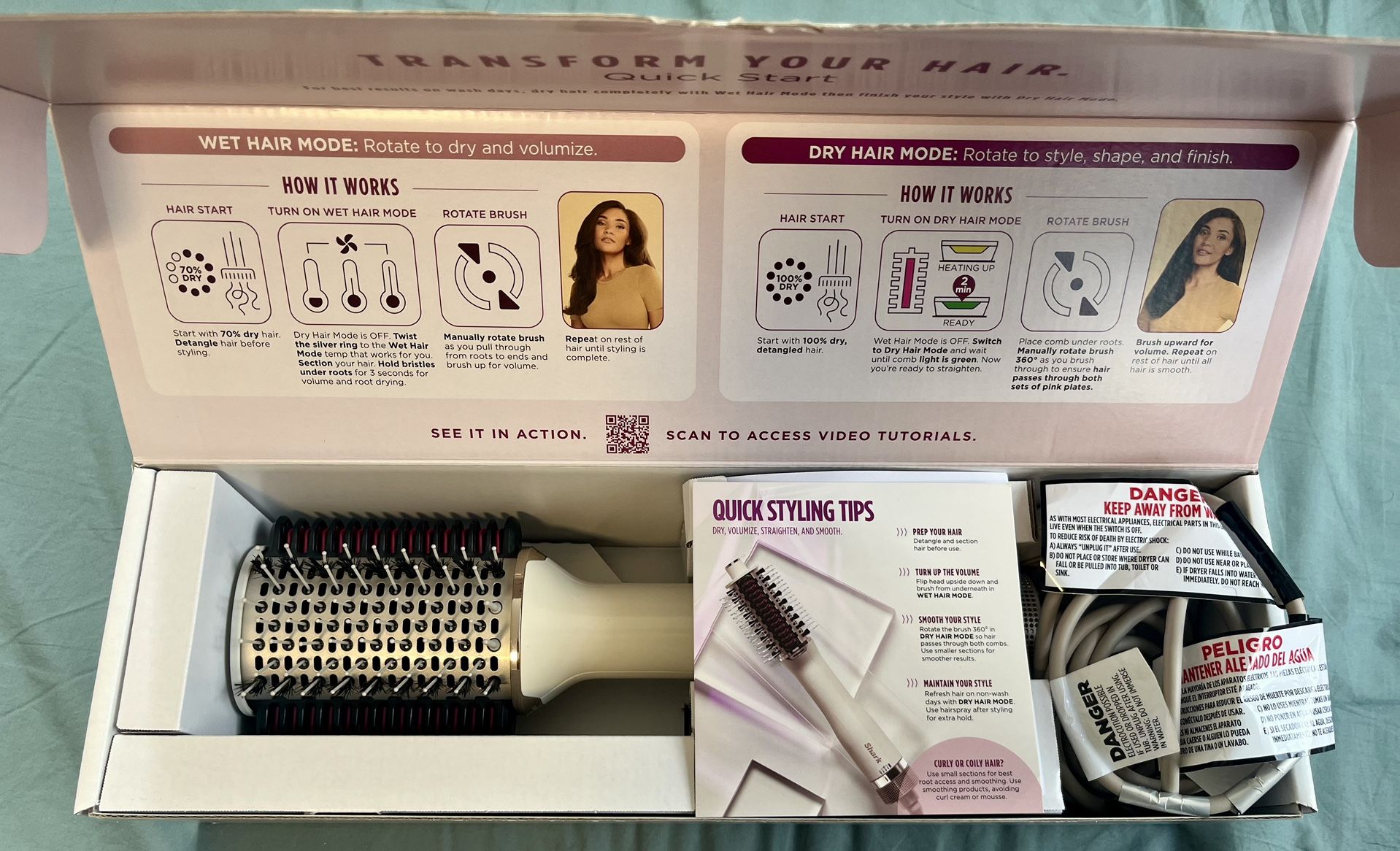 Shark SmoothStyle Heated Comb Hair Straightener + Smoother