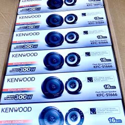 Kenwood 6.5 Car Audio Speakers New 