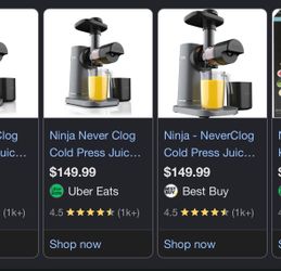 Ninja never clog cold presser.
