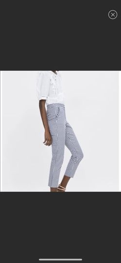Zara Blue Gingham Pants  