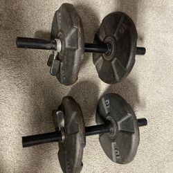 2 Barbells w/10 Lb. Plates