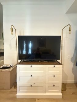 50 inch Amazon Smart TV, Dresser and Lamps