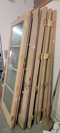 Dual pane solid wood doors