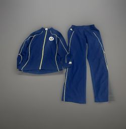 VINTAGE 90s RUSSELL ATHLETICS WOMAN GEORGIA TECH TRACK SUIT  M BLUE, ZIPPER.(#20