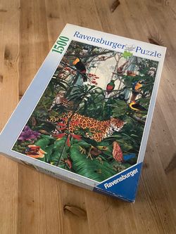 RAVENSBURGER PUZZLE RAIN FOREST 1500 PIECES 1996 PAUL KRATTER COMPLETE
