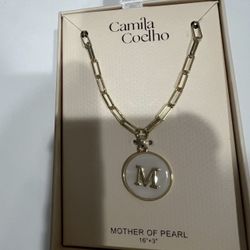 Named enamel pendant necklace gold over