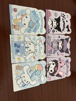 Sanrio Mini Notebook Pens Kuromi Pompompurin Hello Kitty