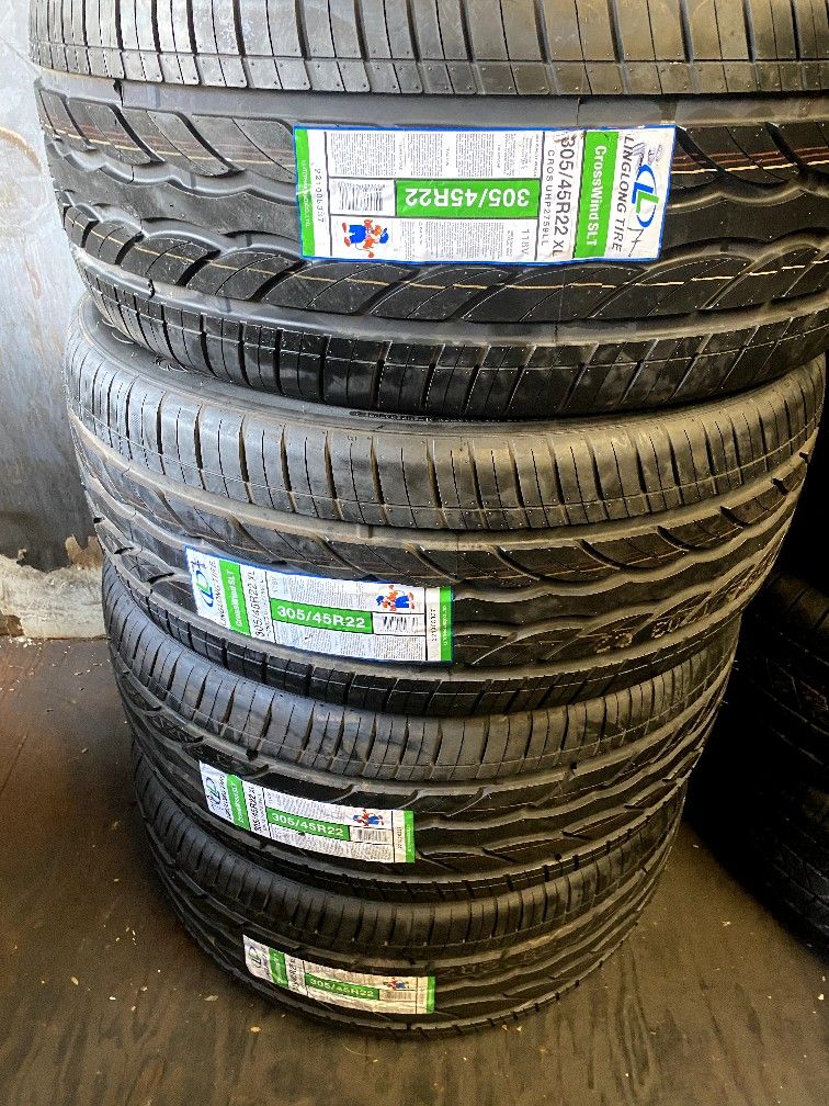 set of four new tires 305/45R22 LINGLONE