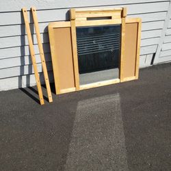 Mirror With Corkboard On The Side For Notes