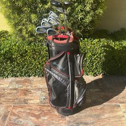 Datrek Cart Bag + Set Of Men’s RH Golf Clubs 