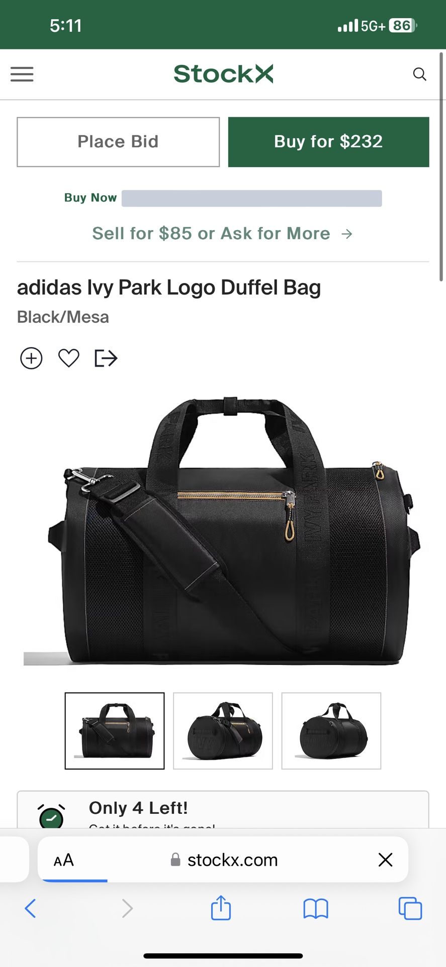 Ivy Park Duffle Bag Great Condition 