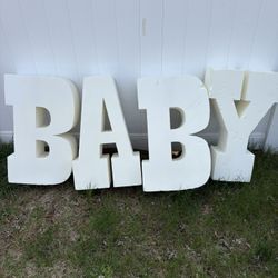 BABY Letters 3ft Tall. Styrofoam 
