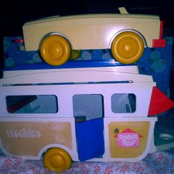 weebles rv and trailor car toy set vintage