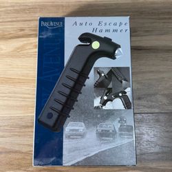 4 In 1 Auto Escape Hammer, Seatbelt Cutter, Mini Light, Air Bag Puncture Tip