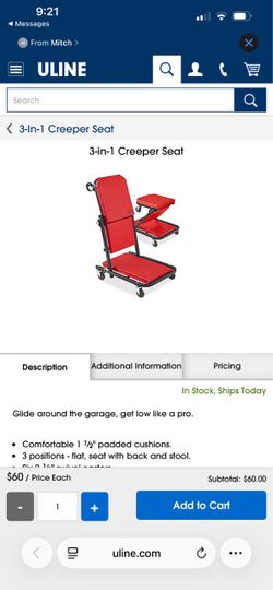 3 in 1 Creeper Seat – Red
