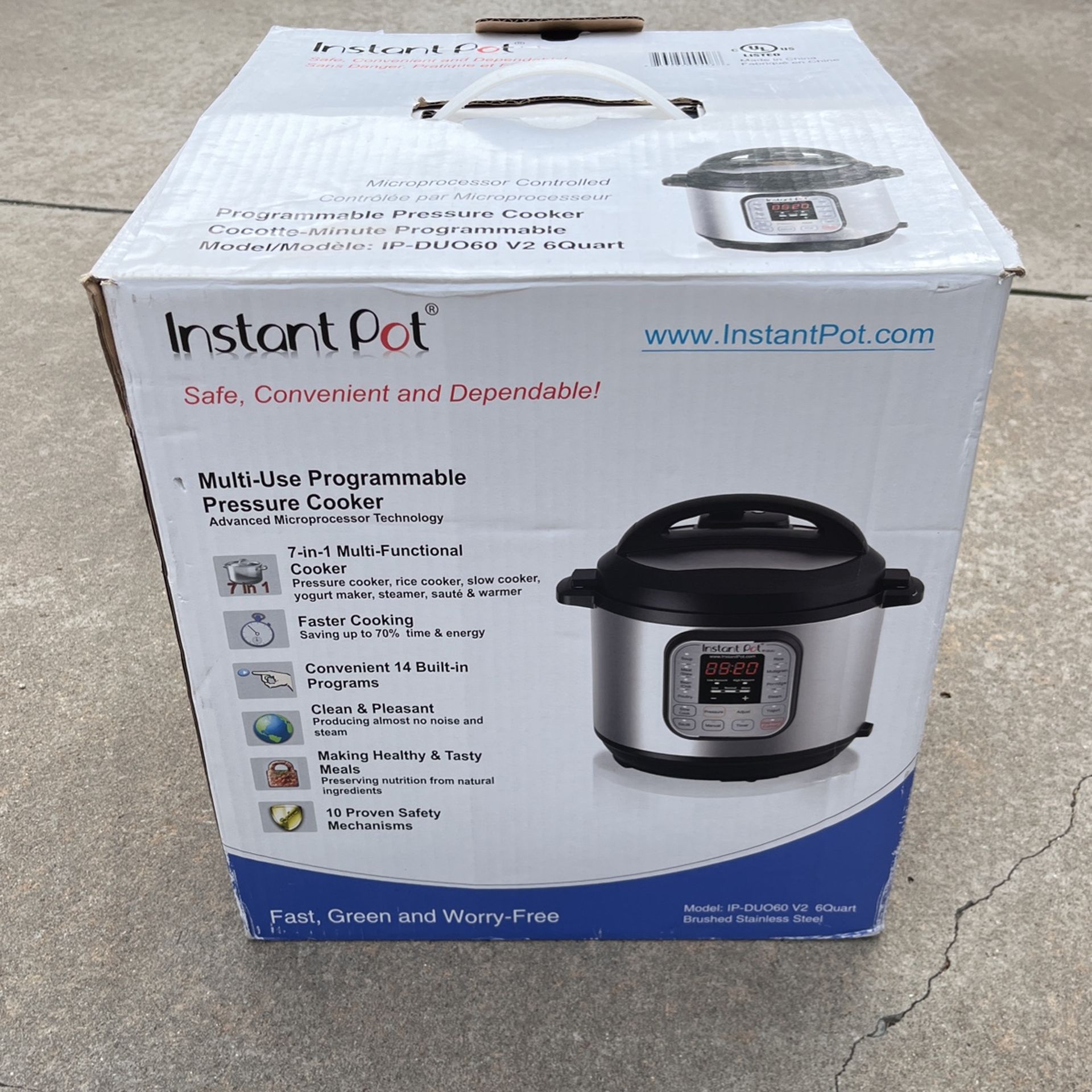 Instant Pot 7-in-1 6 Quart. Open Box. Never Used. Missing Power Cord. 