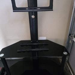 Mount-It! TV Floor Stand | 55" Maximum Screen Size | Height Adjustable TV Mount