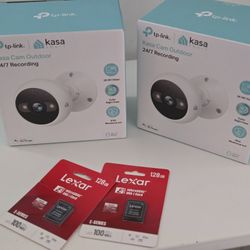 2× Kasa Camera w Memory Cards