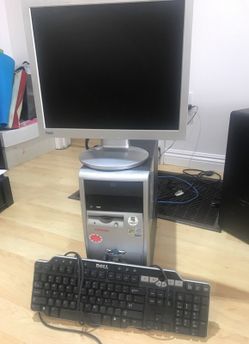 Complete computer monitor and keyboard