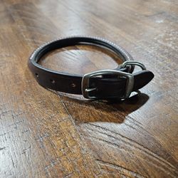 Auburn Leathercrafters Classic Durable Rolled Leather Dog Collar 18"