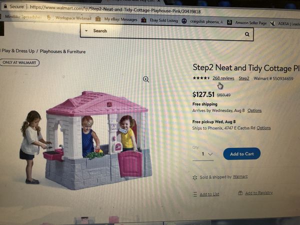 Step 2 Neat Tidy Cottage Playhouse Pink For Sale In Phoenix Az