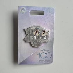 Chip 'n Dale Disney100 Pin – Disney Visa Cardmember Exclusive 2023 – Limited Release