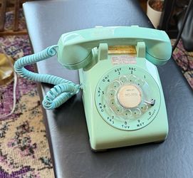 Blue retro rotary phone