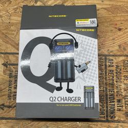 US NK472-BL NITECORE Q2 2-Bay 2A Quick Battery Charger for Li-ion IMR Black