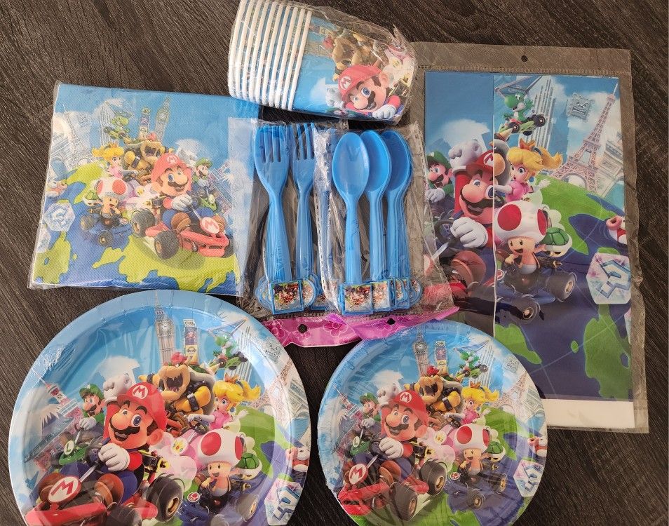 Super mario birthday supplies $10
