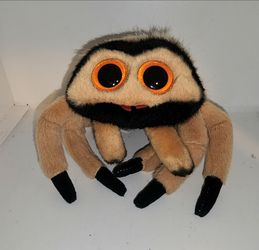 Ty Beanie Boos Godfrey the Spider plush toy with orange glitter eyes