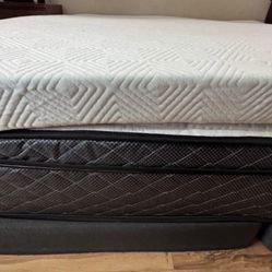 Bran New 3 Inch Memory Foam Pillow Top For A King Size Bed With Corner Straps Paid $150 Asking $50