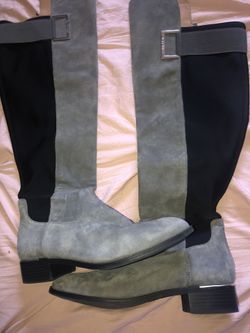 Grey Suede Calvin Klein Boots