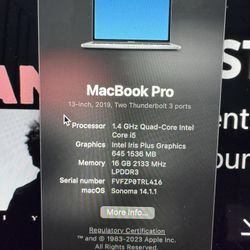 2019 13 Inch MacBook Pro