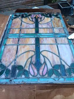 Large stained glass panels