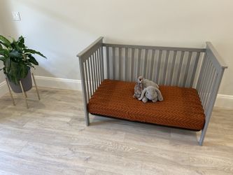 Gray Baby Crib