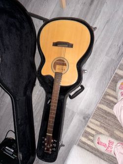 Crafter HTC-24EQ/NT Acoustic-Electric Guitar + Hard Shell Case – Like New