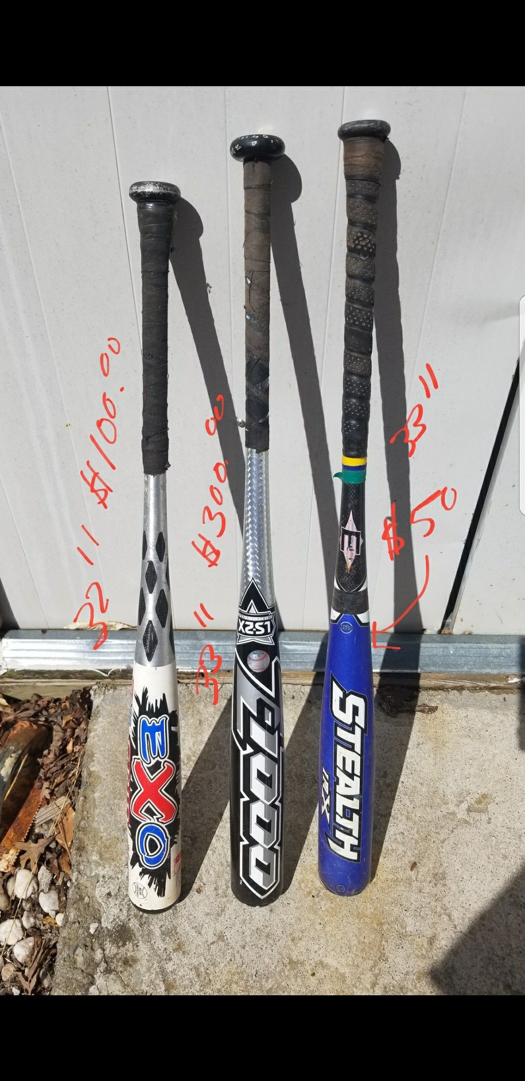 High school baseball bats