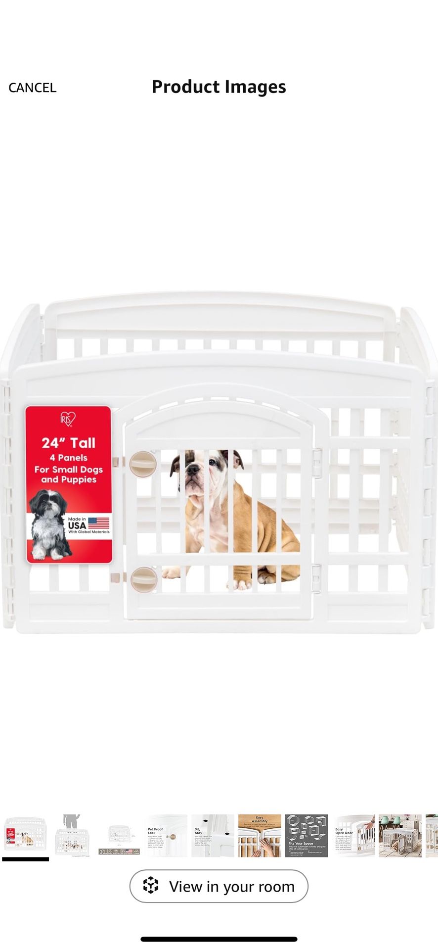 Dog Playpen (2) White