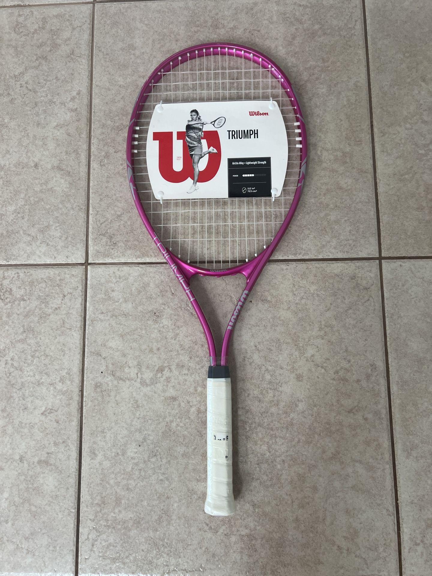 Wilson Triumph Adult Tennis Racquet Oversized Head Racket Grip 4 1/4 Pink NEW