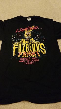 Fnaf size small tshirt