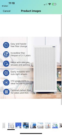 Large Air Purifier 4500 Sq Ft Capacity. Great For Business, Shop Or Home