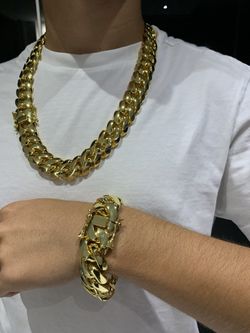 18k 22mm Gold Plated and Stamped Set
