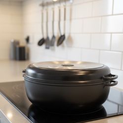 Cook’s Companion Ceramic Nonstick Cast Aluminum 8qt Dual Roaster with Grill Pan Cover